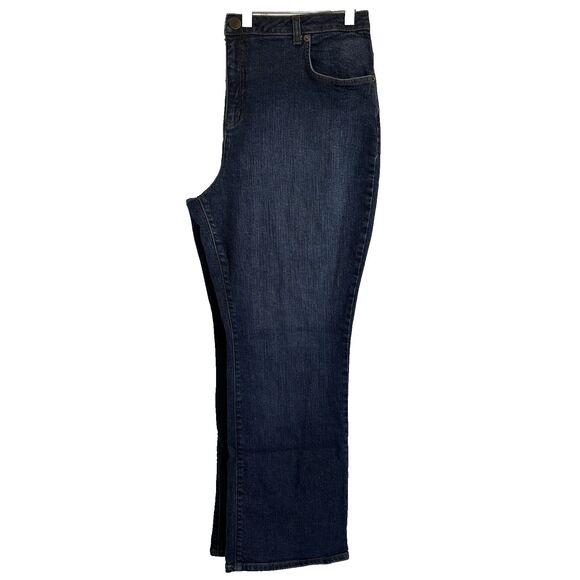 NEW Lands' End Women’s Sz 16W Original Fit Bootleg Jeans (37X30) Stretch Denim - Picture 1 of 15